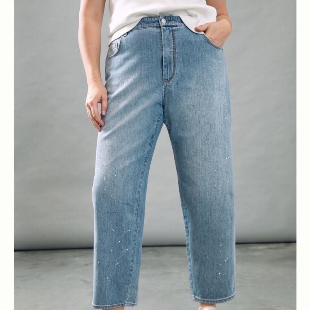 A+ Anthropologie Pilcro The Column Straight Jeans Sz.24W
